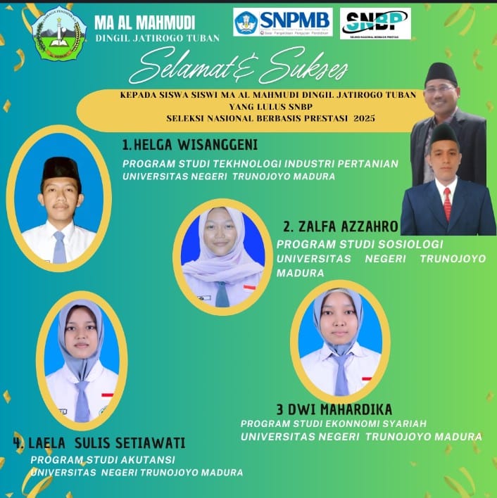 🎉 Empat Santri MA Al-Mahmudi Diterima di Universitas Trunojoyo Madura (UTM)!